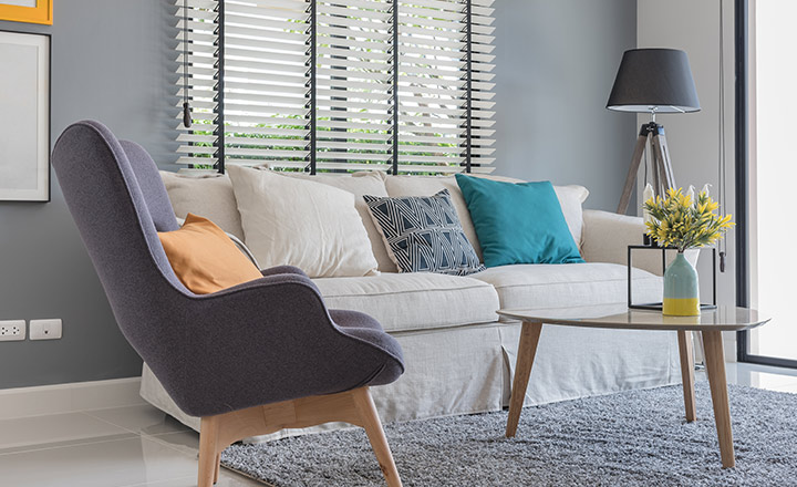 Venetian Blinds in Livingroom