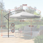 Podgląd: Parasol Ogrodowy Okrągły 3m Podgląd: Parasol Ogrodowy Okrągły 3m