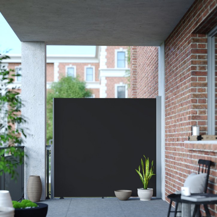 Markiza boczna gotowa, czarna 160 x 300 cm, Promocja