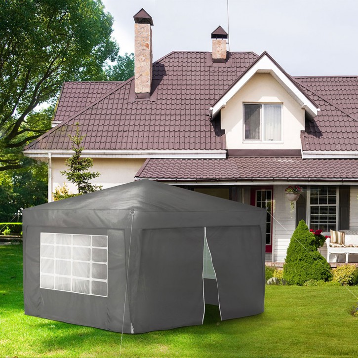 Ścianka z zamkiem do pawilonów ogrodowych Premium i Basic, 295x195 cm