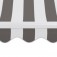 Markiza tarasowa Dalmacja, gotowa szer. 2,5m x wysięg 1,5m, tkanina szaro-biała