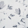 Zasłona na kołach gotowa, motywy roślinne Biało-stalowy, 140x250 cm
